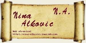 Nina Alković vizit kartica